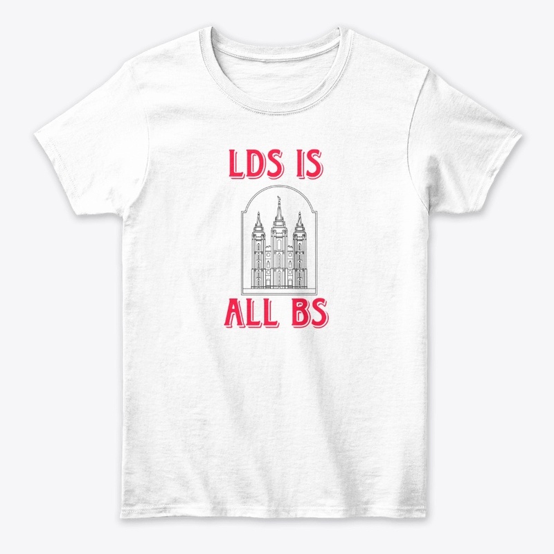 LDS is All BS apparel - Red Lettering