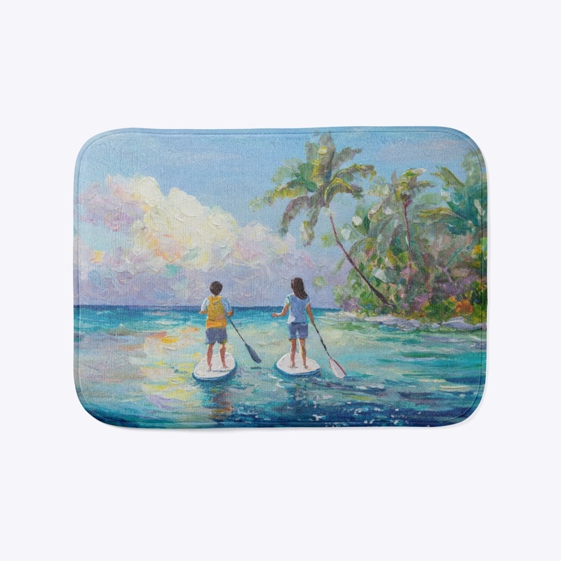 Tropical Paddle Boarding Adventure Art