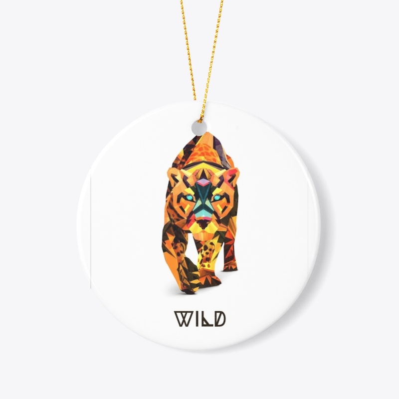 ORANGE ILLUSTRATED TIGER  DESIGN 
