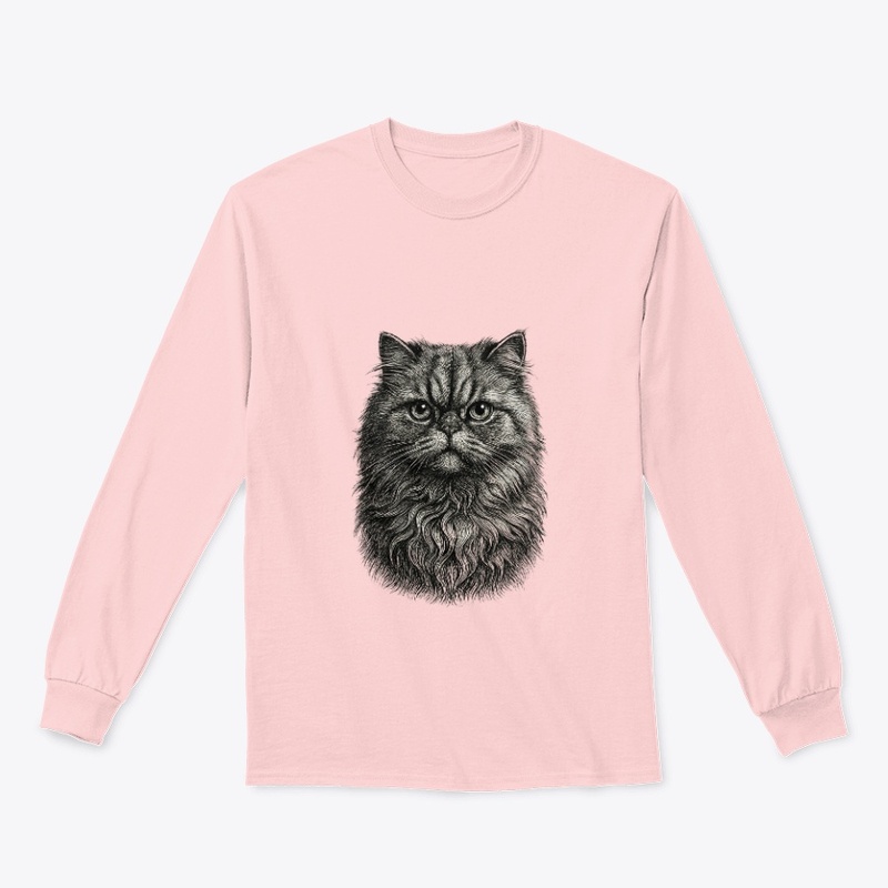 Vintage Persian Cat Art T-Shirt