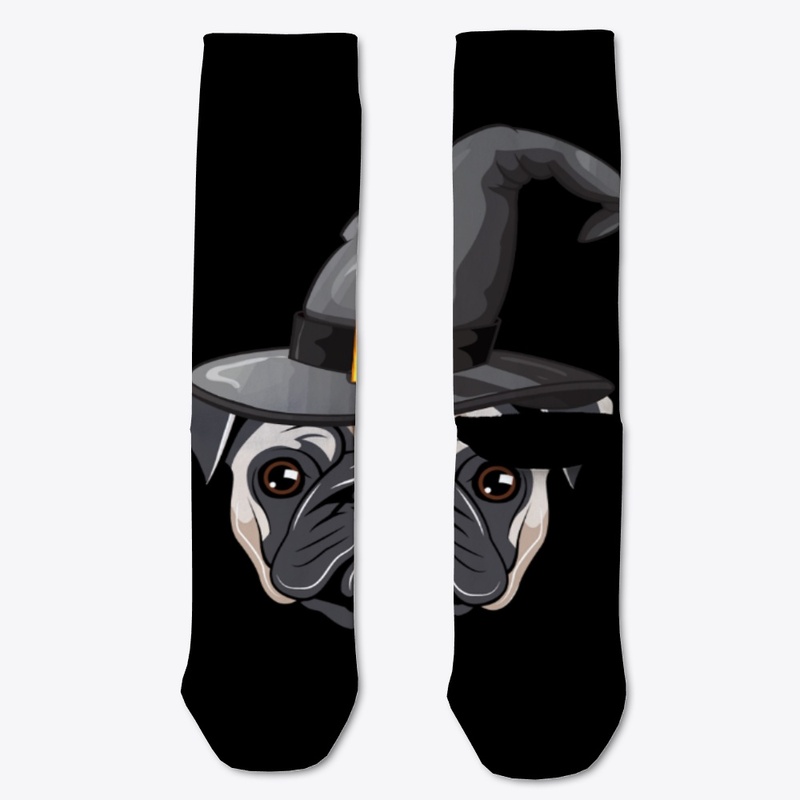 Pug Warlock Hat Halloween Slim Fit Dog