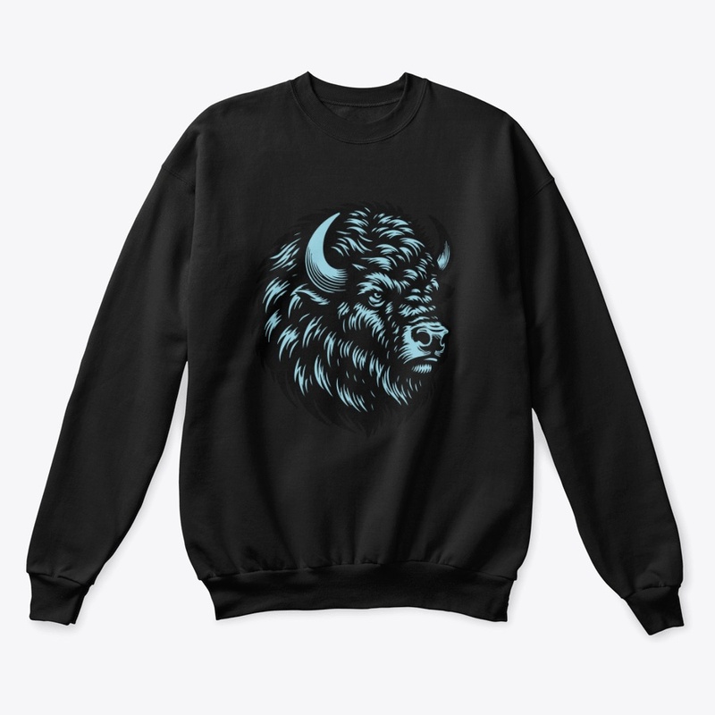 Powerful Bison Head Design