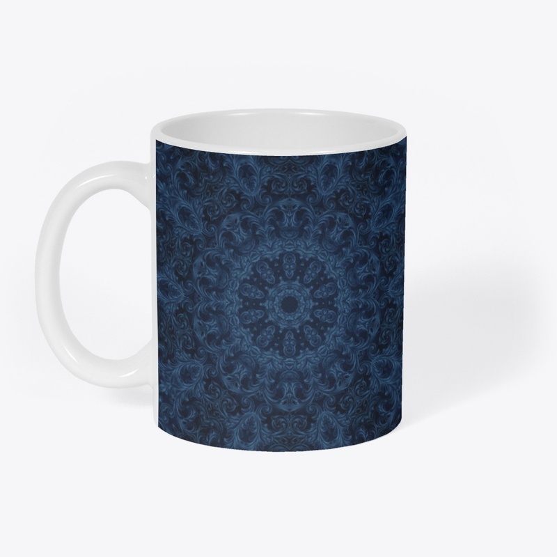 Faux Blue Velvet Kaleidoscope