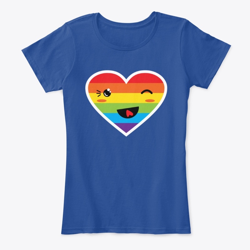 Cute Rainbow Happy Heart LBGT Month