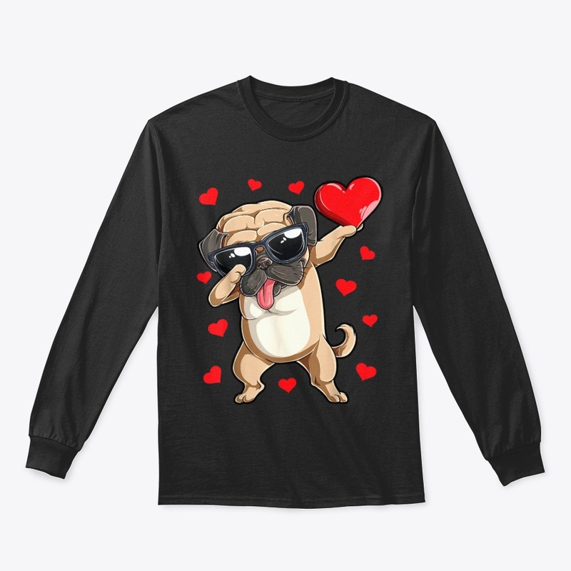 Dabbing Pug Valentines Day