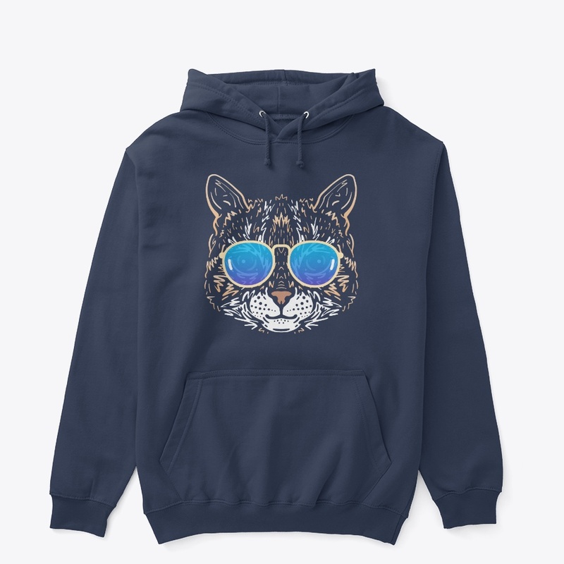 Cute Cat in Sunglasses (Colored+sg09)