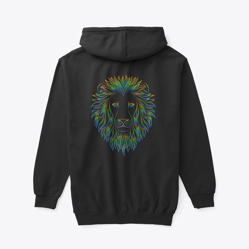Beautiful front and back lions art 