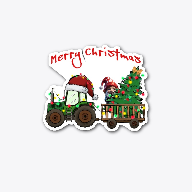 Gnome Christmas Tractor