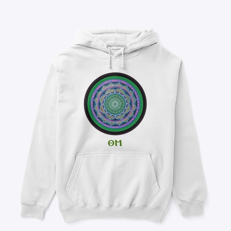 Om Green  / white pullover 