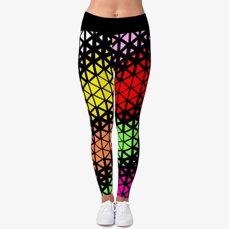 Geometric Color Pattern Leggings