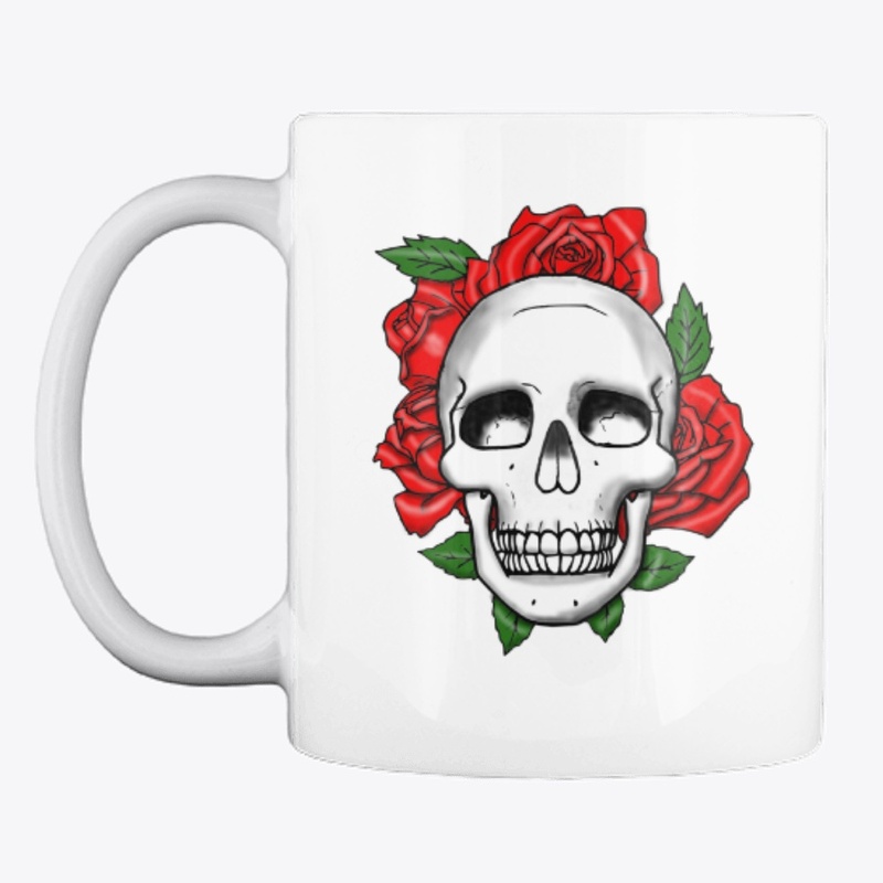SKULL WITH ROSES