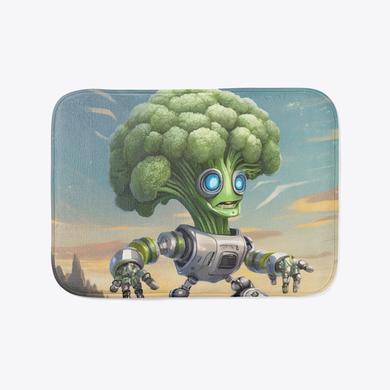 Robotic Broccoli on a surfboard
