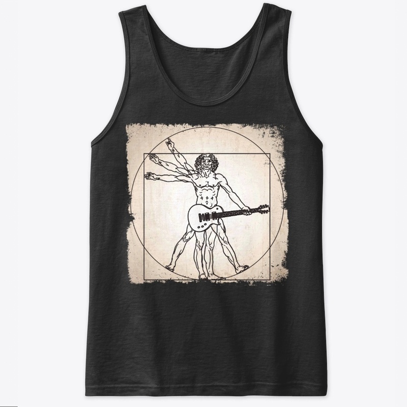 Funny Guitar Lover Gift - Vitruvian Man