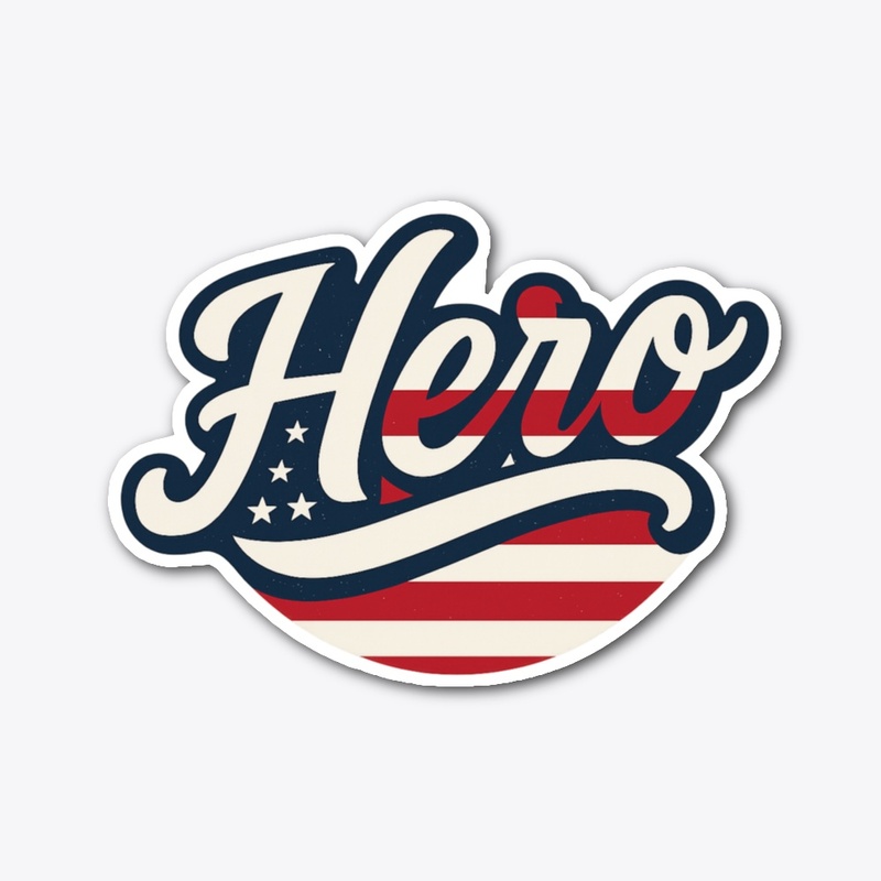 Hero T-Shirt American Flag Vintage Style