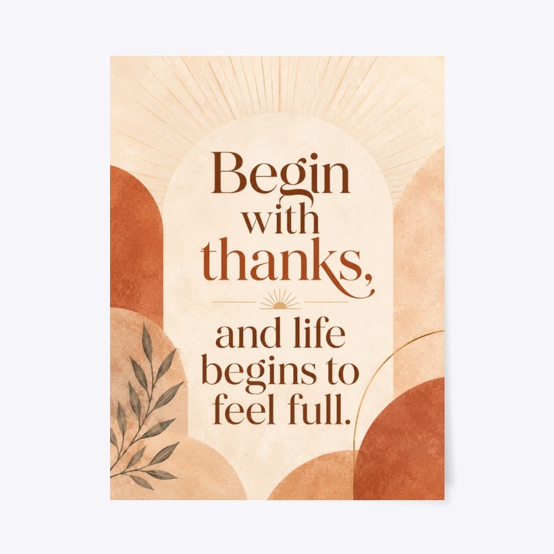 Thanks Begin Boho Wall Art