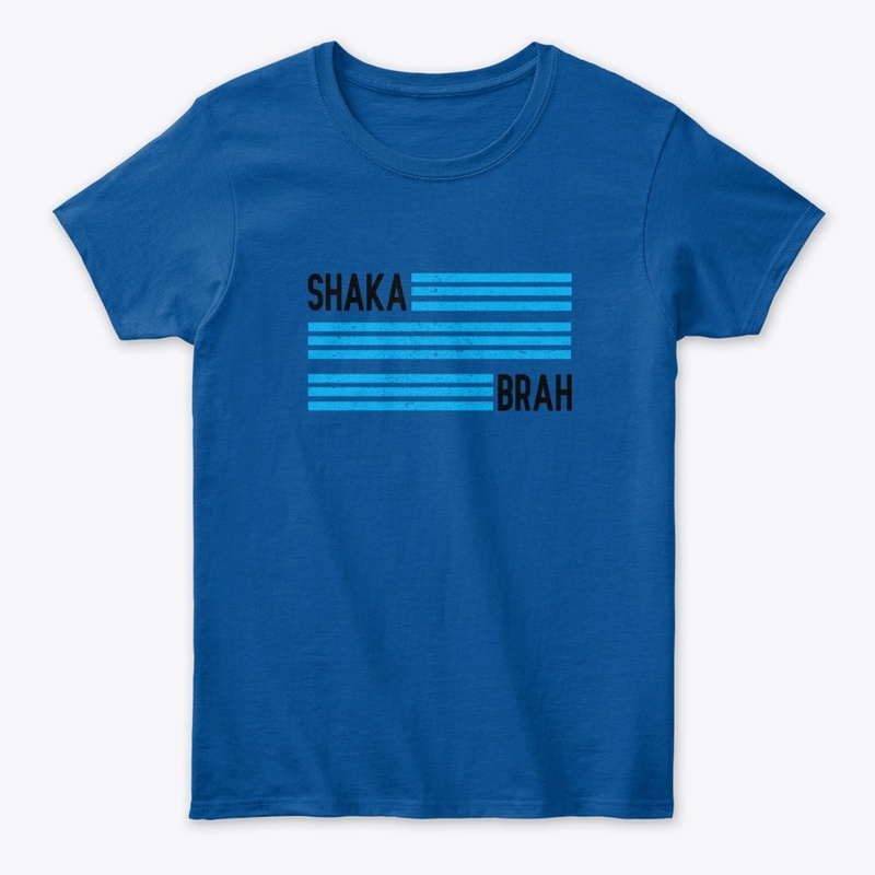 Shaka Brah tshirt with vintage fat lines