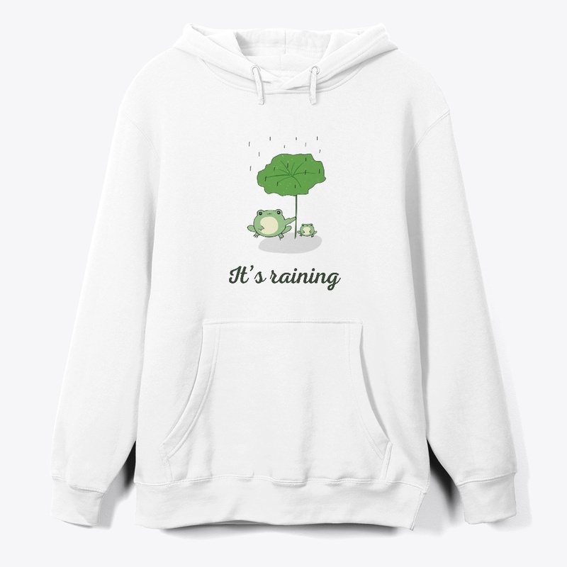 It's raining frog cartoon 