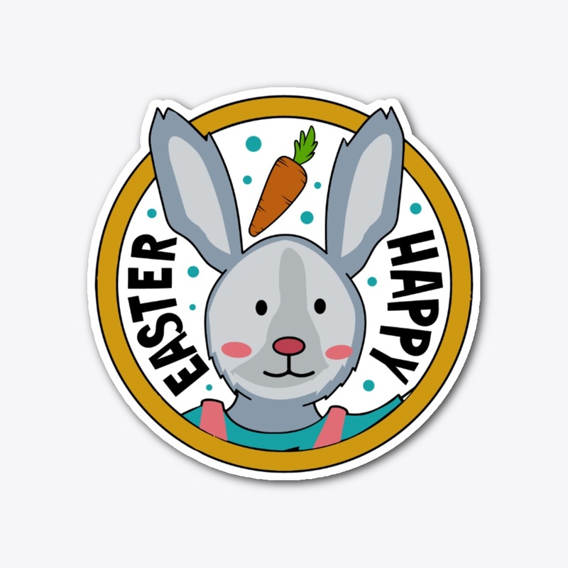 Happy Easter Bunny Circle