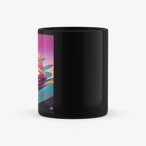 Neon Drive Black T-Shirt Right
