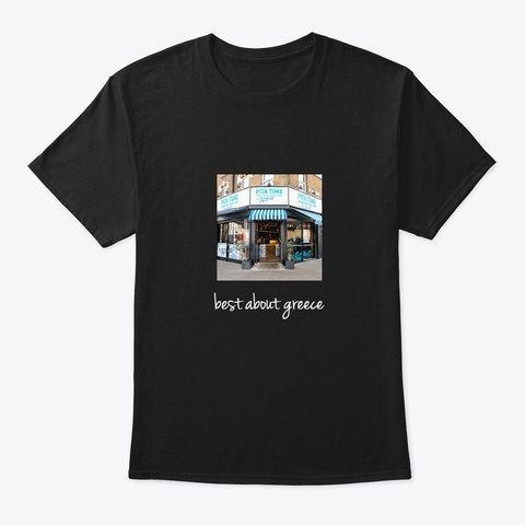 Greece Black T-Shirt Front
