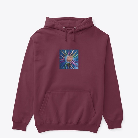 Sun&Moon Maroon T-Shirt Front