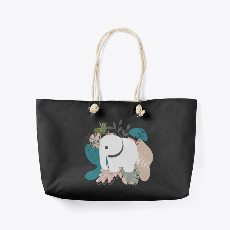Elephant on the leaves