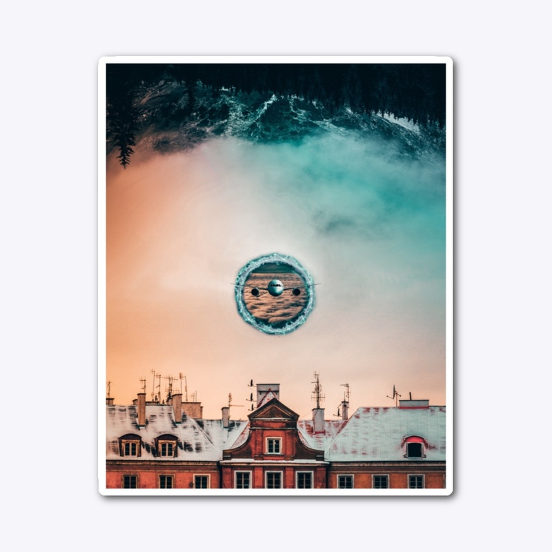 Plane portal sticker