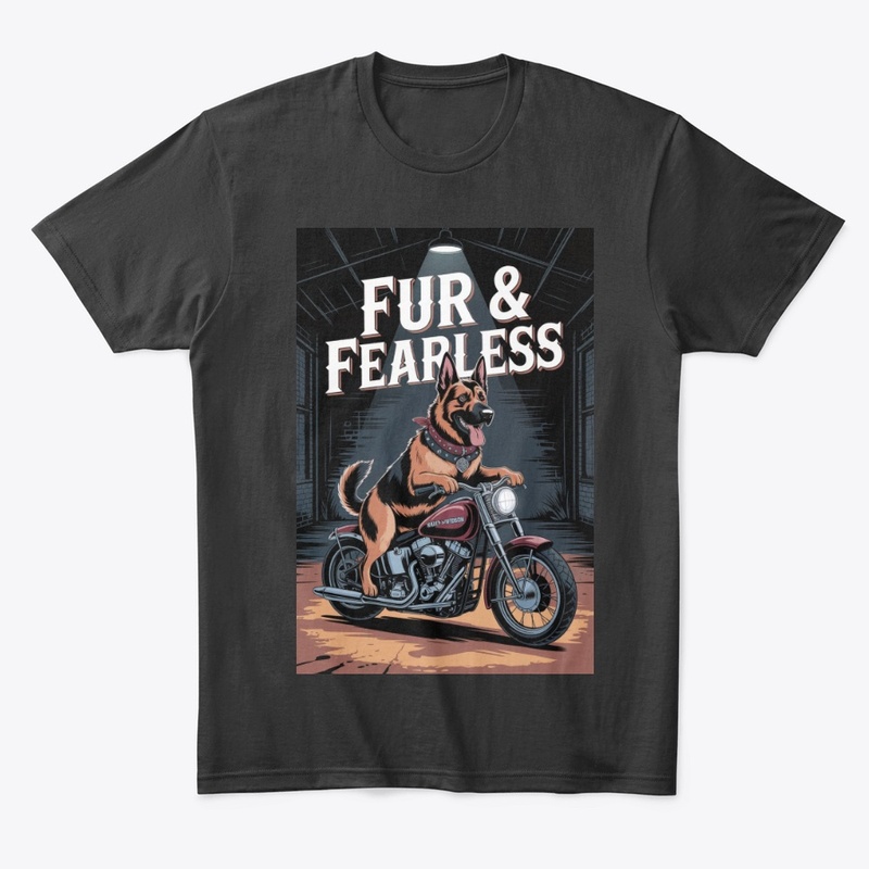 Biker Dog German Shepherd Tee