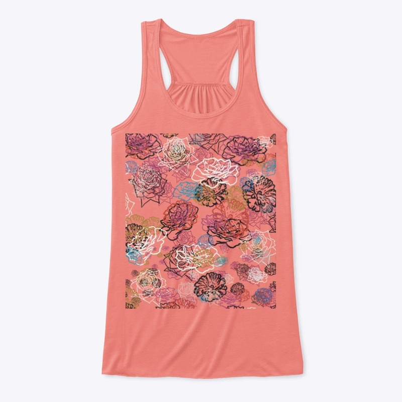 Zinnias and Roses