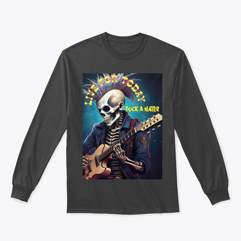 Skeleton anti-hater rockstar