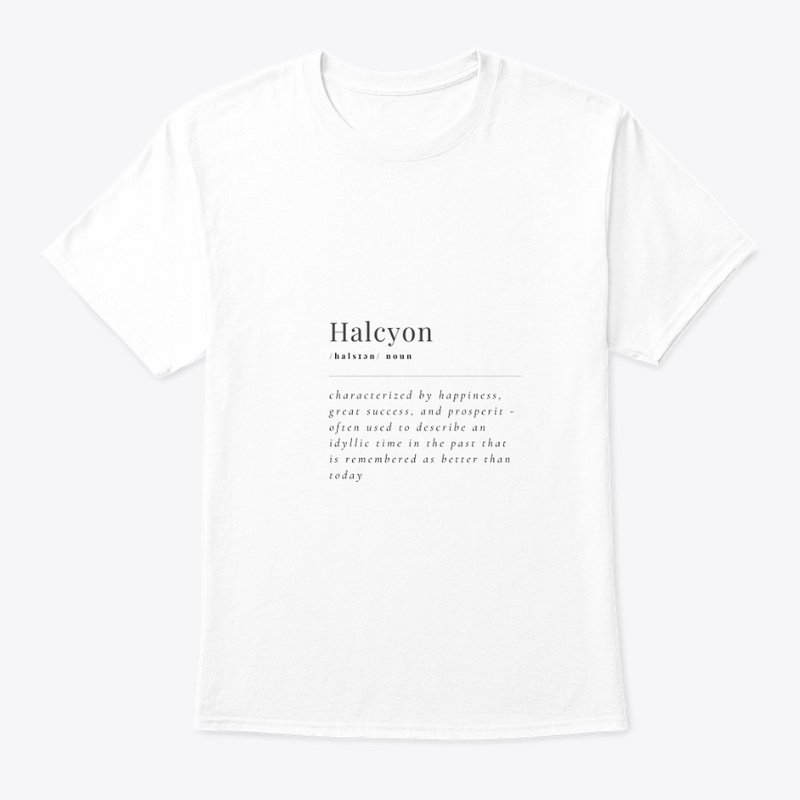 Word definition Halcyon white