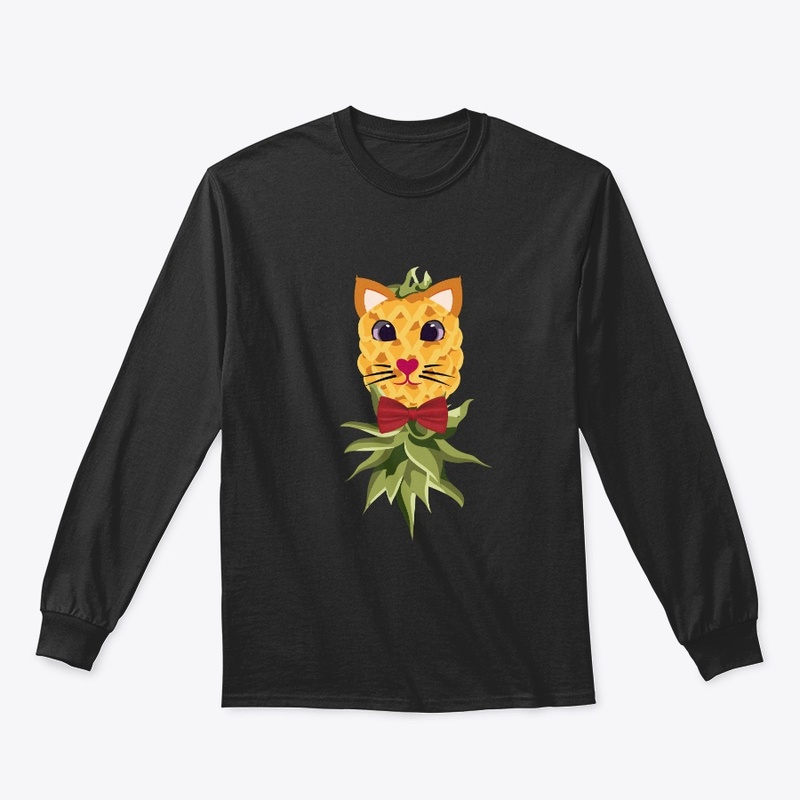 upside down pineapple with kitty cat fun