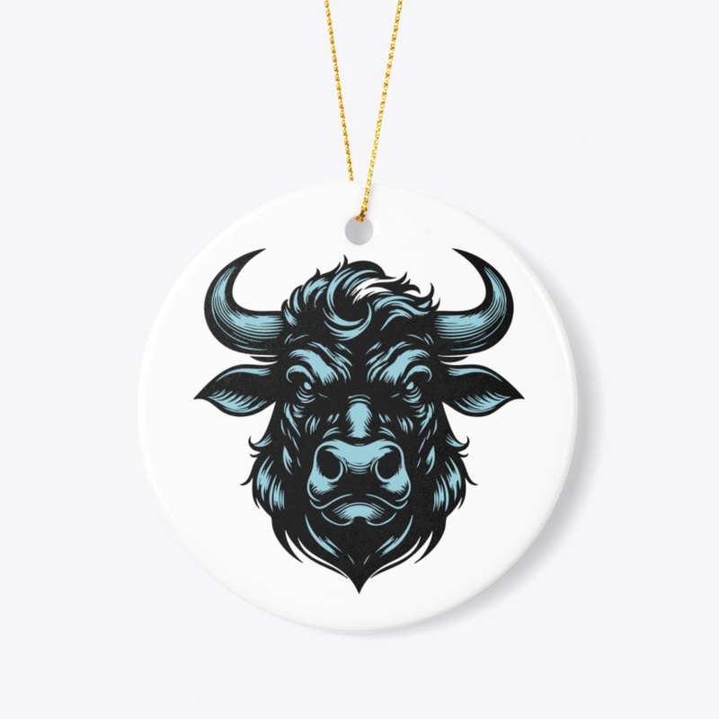 Striking Angry Cow Graphic