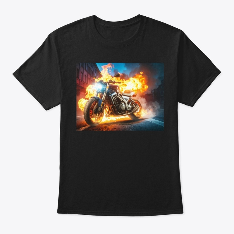 sport bike flames