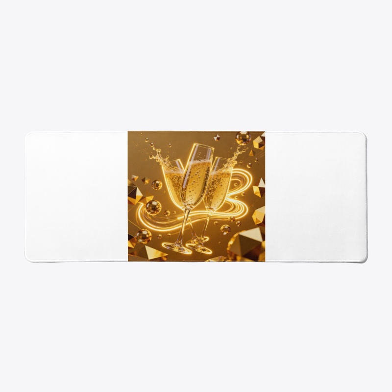 Golden Champagne New Year Celebration