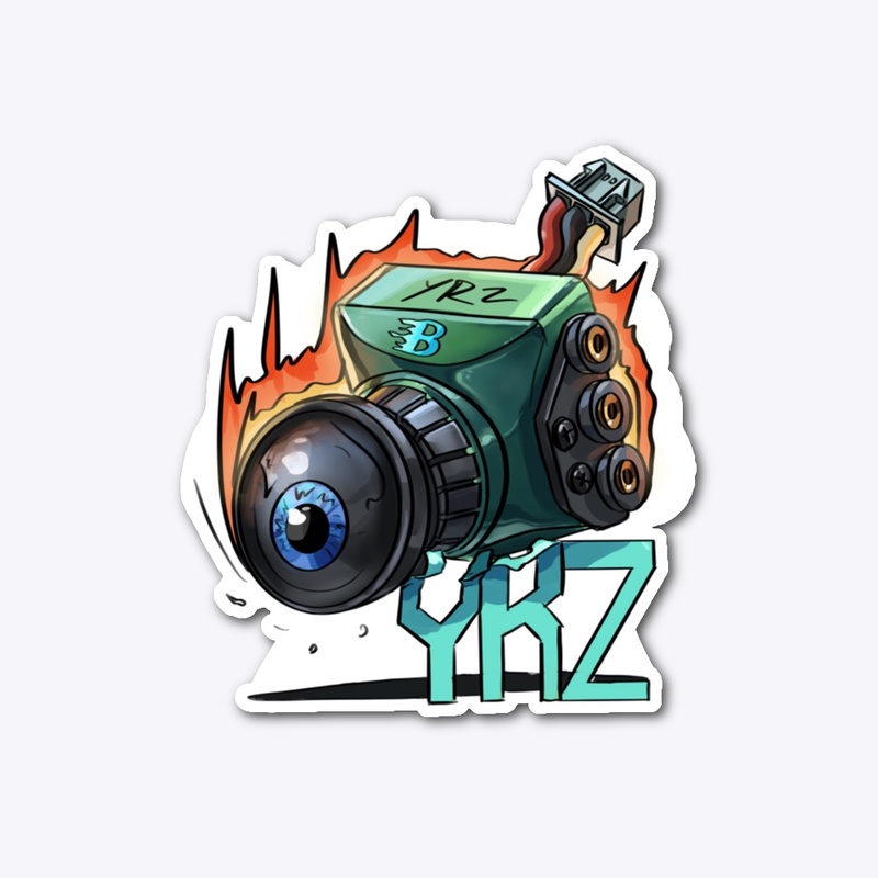 Flaming Camera Die-Cut Slap