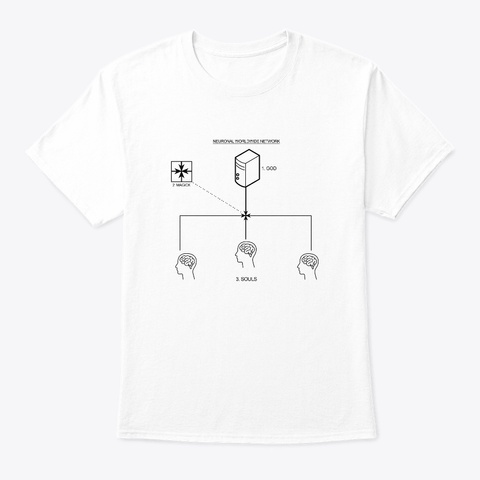 Neuronal Network  White T-Shirt Front