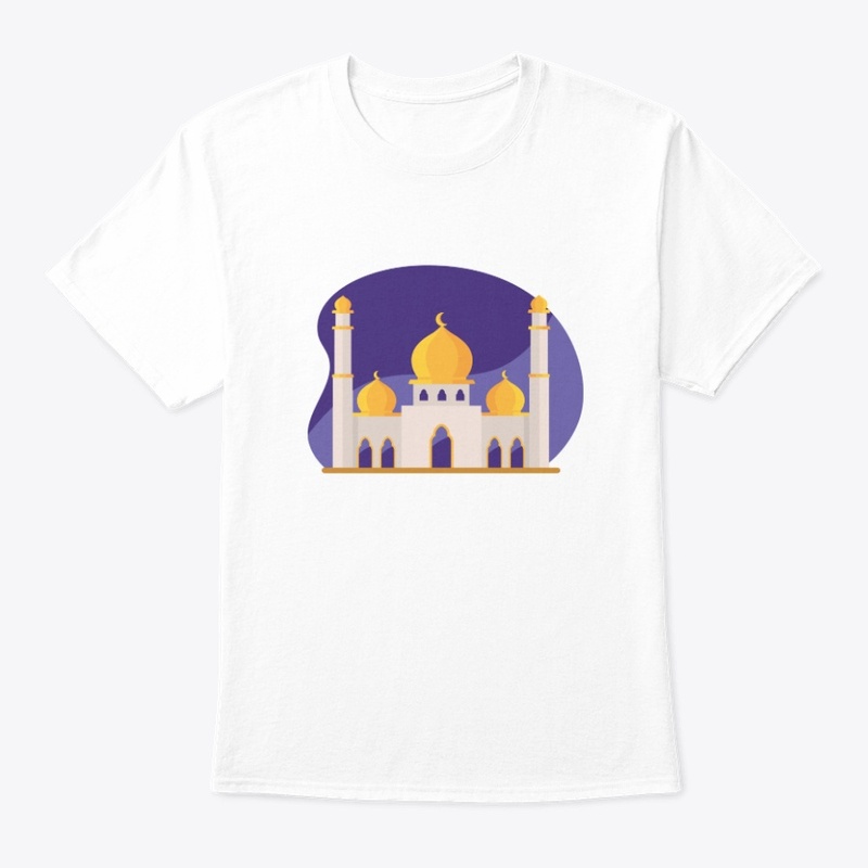 Elegant Golden Mosque Illustration 