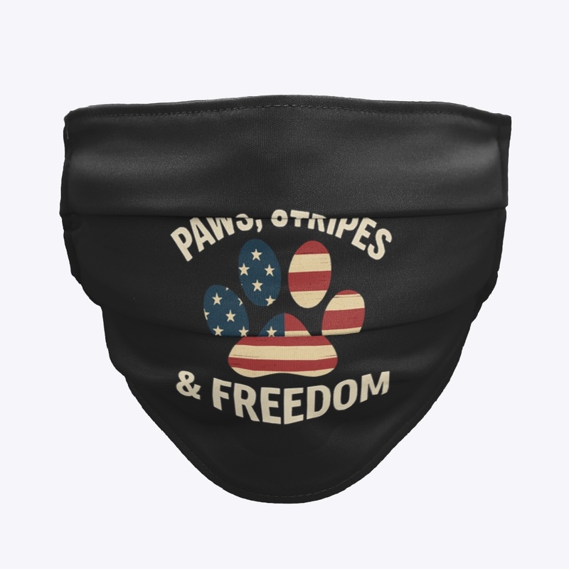 Patriotic Dog Paws Stripes & Freedom 