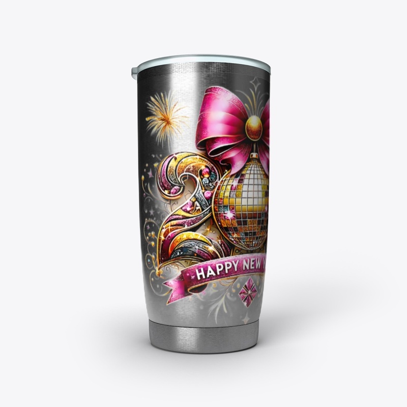 Happy 2025 Pink Gold Coquette Vibes