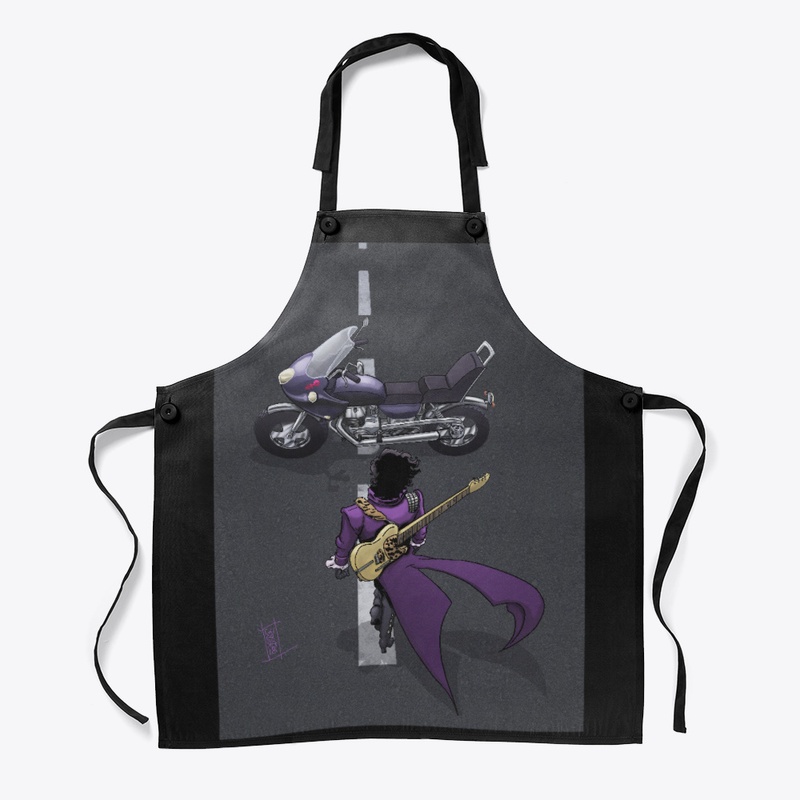 Purple Funk Guitar with Motorcycle