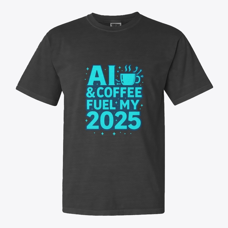  AI & Coffee Fuel My 2025 Tee