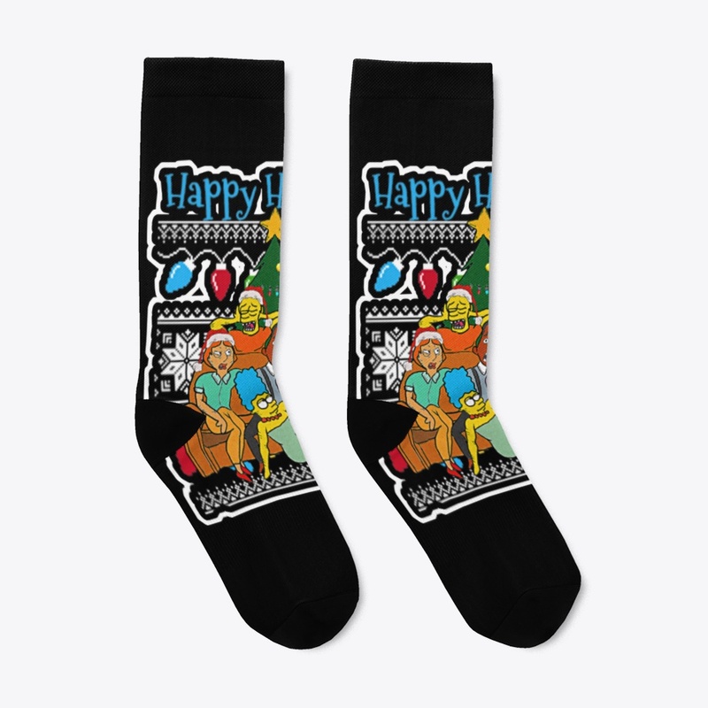 happy holiday socks 
