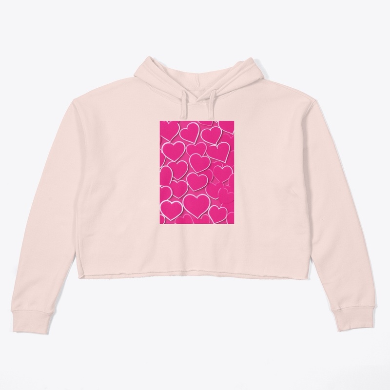 Printed crop hoodie 