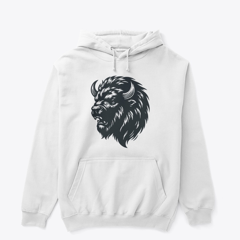 Untamed Bison Head Art