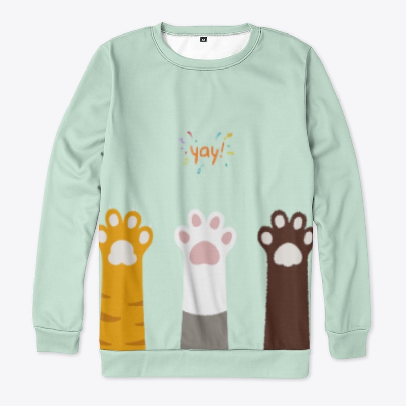 Mint Cat Paws T-Shirts & Sweatshirts