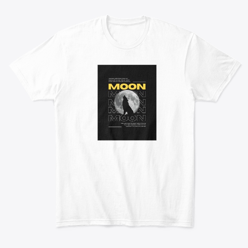 Moon Lion Graphic White Hoodie 