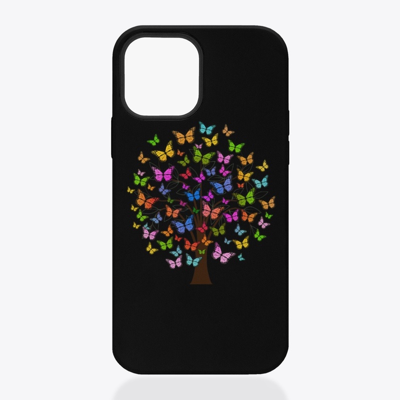Butterfly tree smartphone tough case