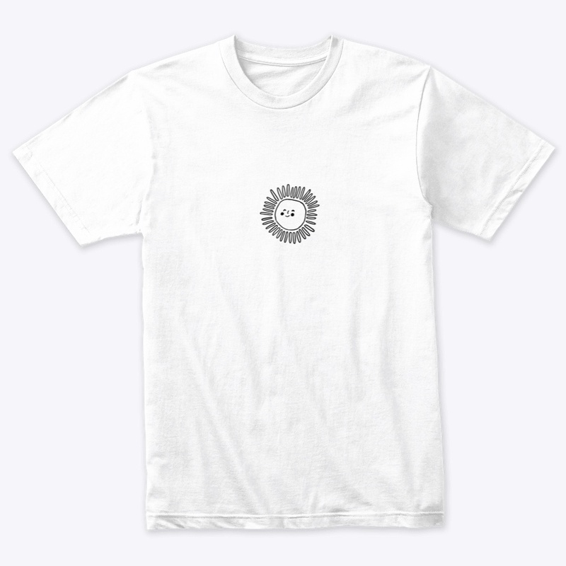 small happy sun hand drawn apparel