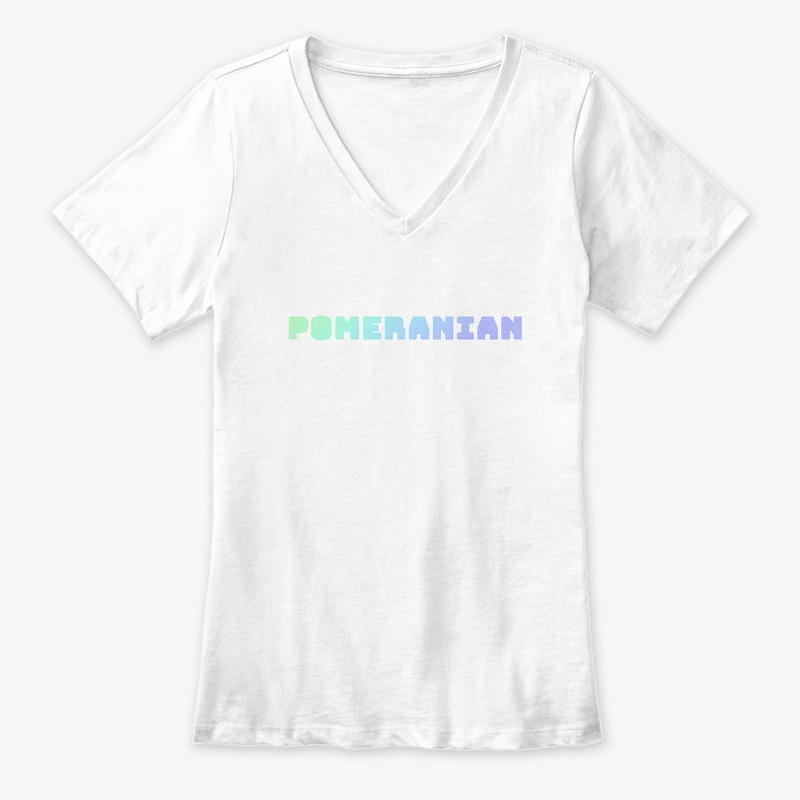 Green/Blue Pomeranian text